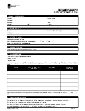 Fillable Online Mcm Ci Notification Of Claim Form Mcm Fax Email