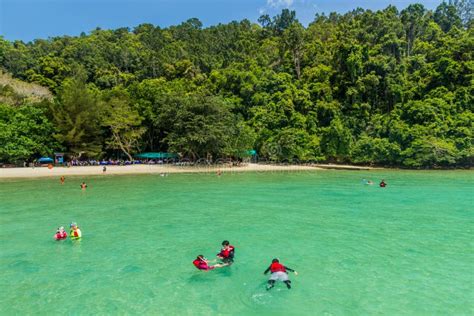 TUNKU ABDUL RAHMAN PARK, MALAYSIA - FEBRUARY 24, 2018: Snorkeling ...