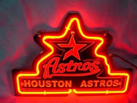 Mlb Houston Astros Baseball 3d Beer Bar Neon Light Sign 11 X 9 Other Collectible Lighting