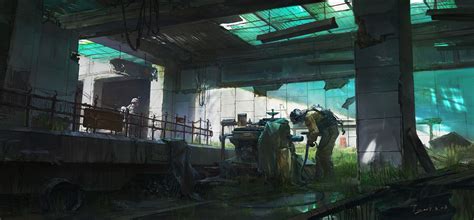 Environment Concept Art Abandoned Factory Concept Art