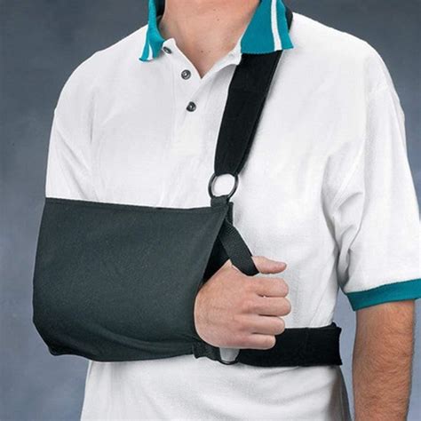 Shoulder Immobilizer Sling With Foam Padded Waist And Shoulder Straps Dominionroadpharmacy