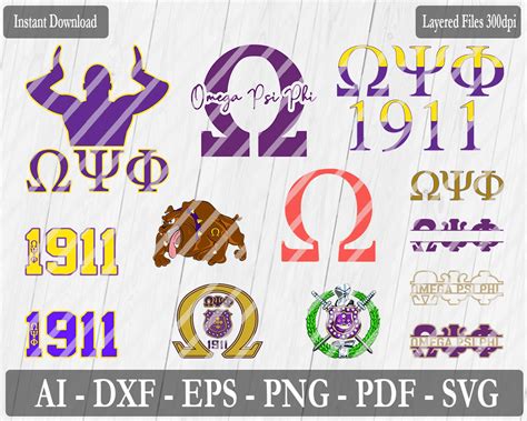 Omega Psi Phi Svg Fraternity Svg Greek Alphabet Svg Greek Font Svg