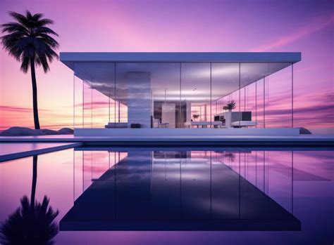 Premium AI Image | Modern luxury home with swimming pool