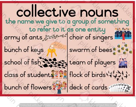 Collective Nouns Poster • Teacha