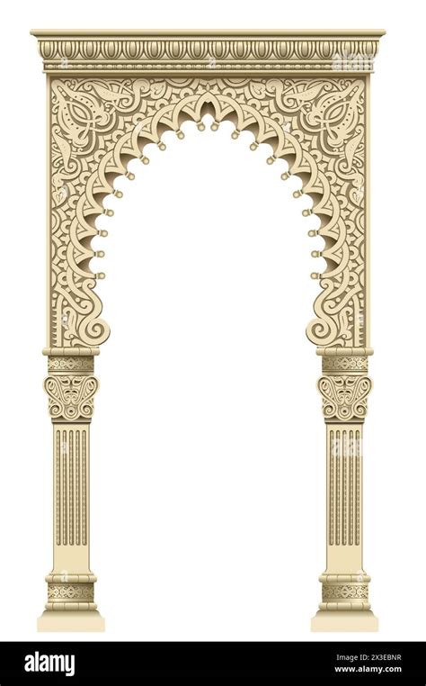 Decorative Indian Column Stock Vector Images Alamy