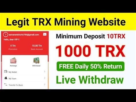 Legit TRX Mining Website 2023 New TRX Mining Site Tron Mining