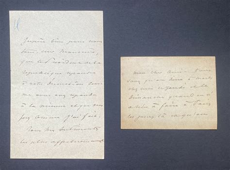 Alexandre DUMAS fils Lettre autographe signée carte autographe