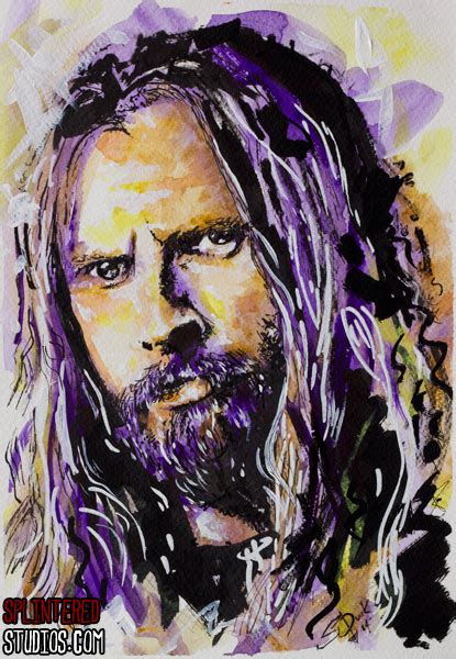 ROB ZOMBIE Watercolour painting - Splintered Studios - The Art of Stephen Quick