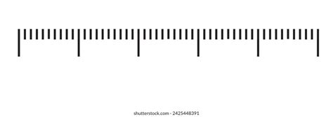 Ruler Marking Template Vector Illustration Horizontal Stock Vector