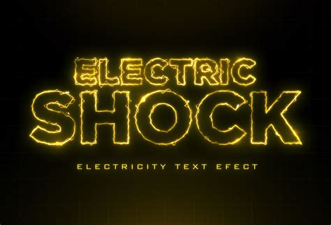 Electric Text Effect Behance