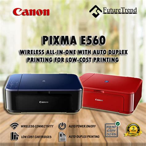 Canon Pixma E560 Advanced Wireless All In One Printscancopy With