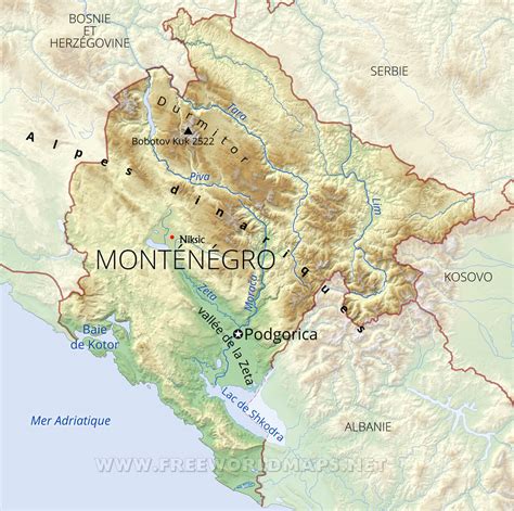 Carte Du Monténégro