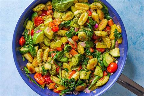 Pesto Gnocchi With Vegetables The Mediterranean Dish