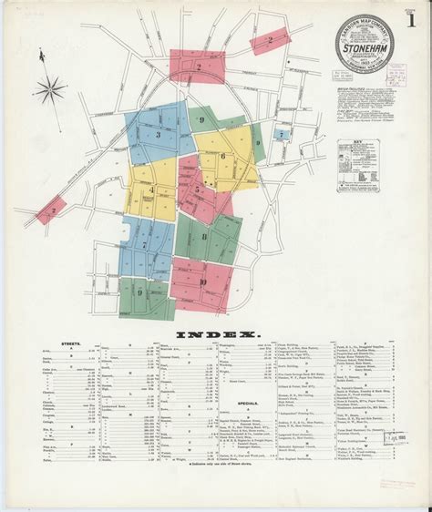 Image 1 Of Sanborn Fire Insurance Map From Stoneham Middlesex County