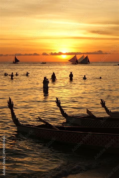 Boracay Sunset Stock Photo | Adobe Stock