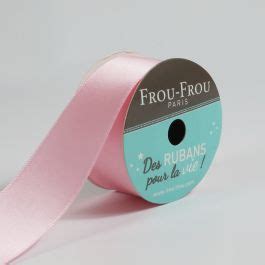 Bobinette Ruban Satin double face Frou Frou Pétale de rose 25 mm x 5