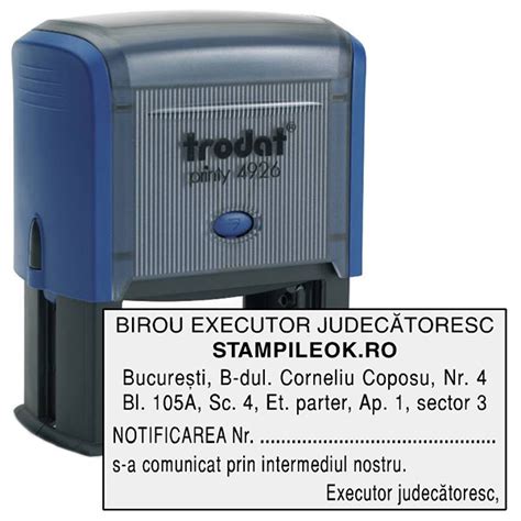 Stampile Executor Judecatoresc Notificare Trodat Printy Dimensiuni