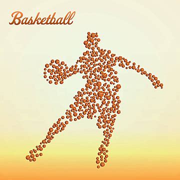 Juego De Salto De Atleta De Jugador De Baloncesto Abstracto Vector PNG