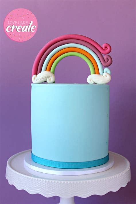 How To Make A Rainbow Cake Topper Love Cake Create