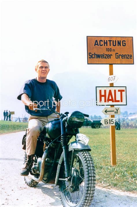 Steve McQueen Motorbike Scene The Great Escape Images | Actors Posters