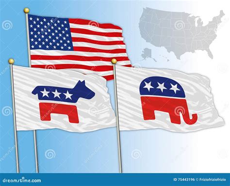 USA Elections Democratic Vs Republican Party Vector Illustration ...