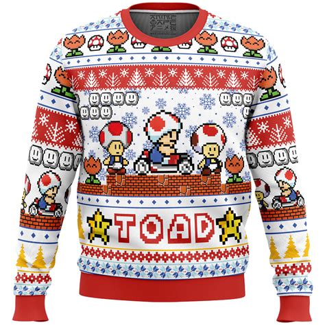 Toad Super Mario Bros Ugly Christmas Sweater Anime Ape