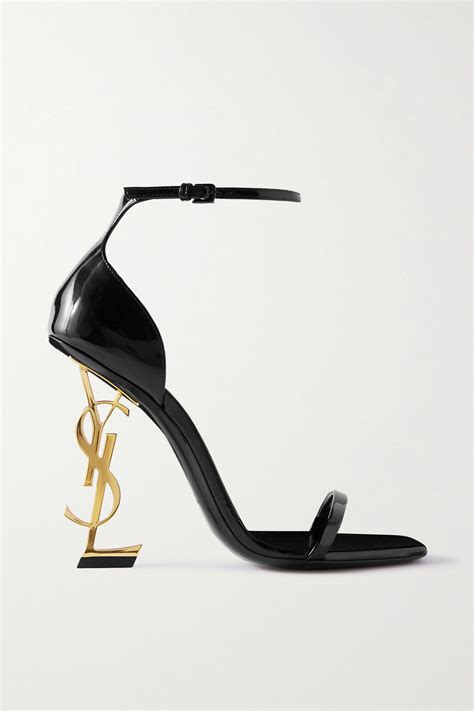 SAINT LAURENT Opyum Embellished Patent Leather Sandals Saint Laurent