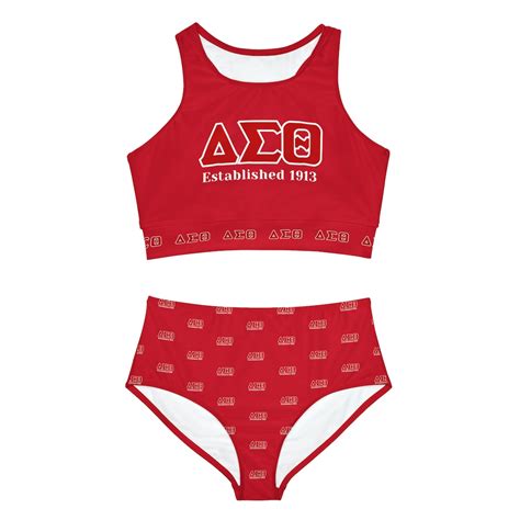 Delta Sigma Theta Bikini Set Dst Sporty Set Trendy Hbcu D9 Sorority