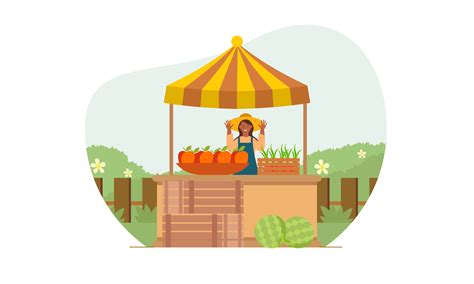 Farmers market concept illustration vector 15778720 Vector Art at Vecteezy