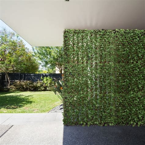 Costway 3pc Artificial Leaf Faux Ivy Privacy Fence Screen Expandable