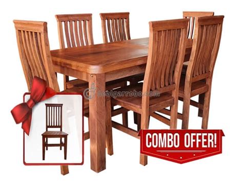 Combo Mesa Extensible Con Sillas De Algarrobo Fabrica