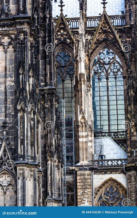 A Catedral Da água De Colônia Detalhe Da Fachada Foto de Stock Imagem