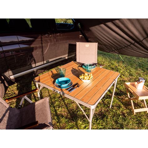 Table Pliante En Bambou Personnes Camp Table De Camping Pliante