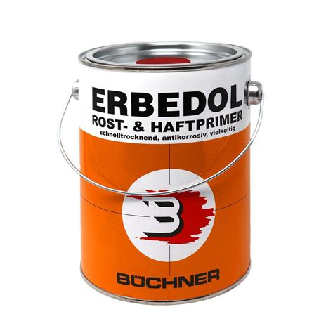 Büchner Erbedol Rost und Haftprimer rotbraun 2500ml Grundierung 2 5 L