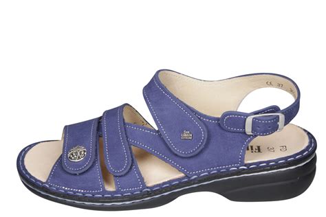 Finn Comfort 2562 Gomera Blauwe Sandaal Wijdeman Dames Schoenen