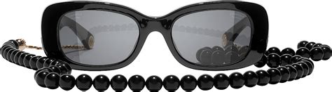 Chanel Black Rectangle & Gold-CC Chain Sunglasses (CH5488) | INC STYLE