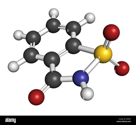 Saccharin Artificial Sweetener Molecule Sugar Substitute Atoms Are