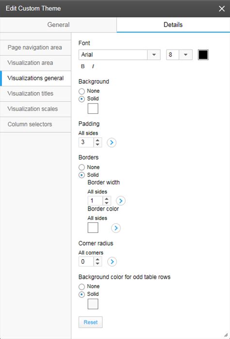 custom theme settings