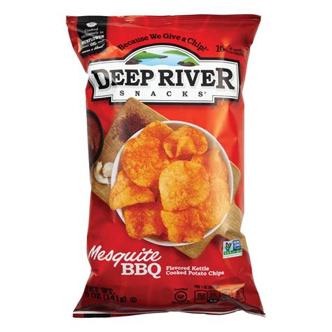 Deep River Mesquite Bbq Kettle Cooked Potato Chips 5 Oz Bag Nassau Candy