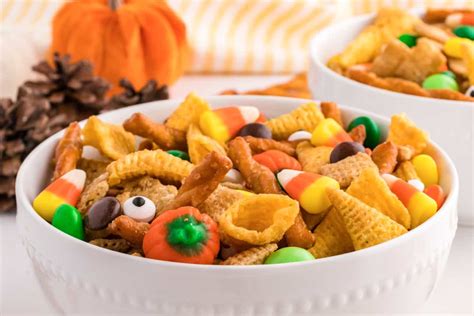 Easy Halloween Snack Mix Chex Mix Recipe 365 Days Of Baking