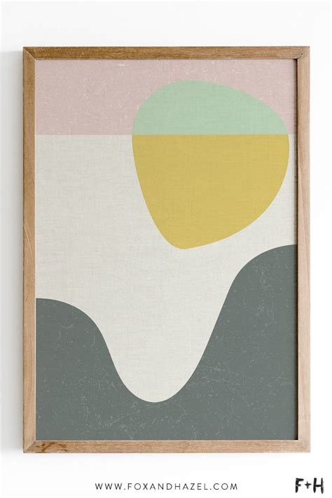 Free Mid Century Modern Wall Art Poster | Fox + Hazel