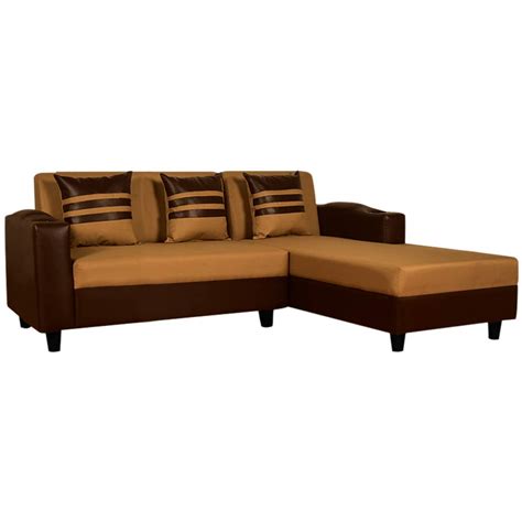 Sunuzu Premium Five Seater L Shape Rhs Sofa Camel Brown Amazon In