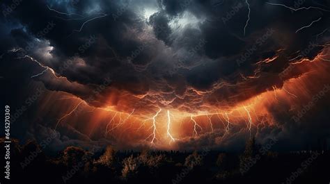 Heat lightning, casting an ethereal glow that illuminates the darkness ...