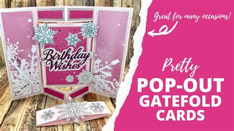 Pretty Pop Out Gatefold Cards A Card For Any Occasion Youtube