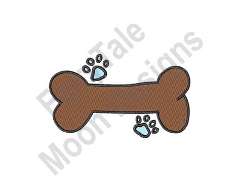 Dog Bone Machine Embroidery Design Dog Pawprints Embroidery Pattern