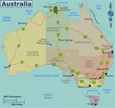 Australia Highway Map - Geographic Media