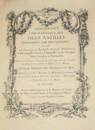 (History of Cartography, Geographic description of the Antilles): Description geographique des ...