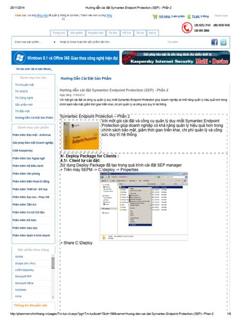 huong  cai dat symantec endpoint protection sep phan
