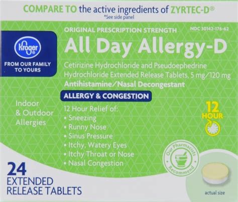 Kroger® All Day Allergy D Tablets 24 Ct Kroger