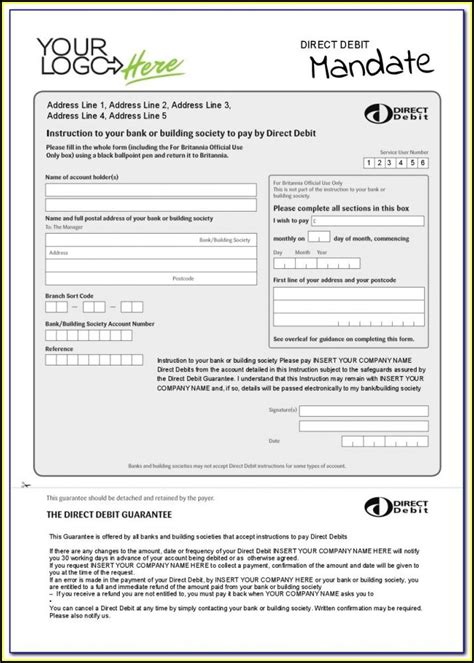 Lloyds Tsb Direct Debit Form Template Template 2 Resume Examples L6ynamo93z